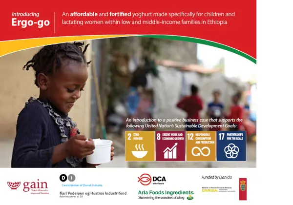 Um iogurte fortificado e acessível feito especificamente para crianças e lactantes de famílias de baixa e média renda na Etiópia (em inglês)
